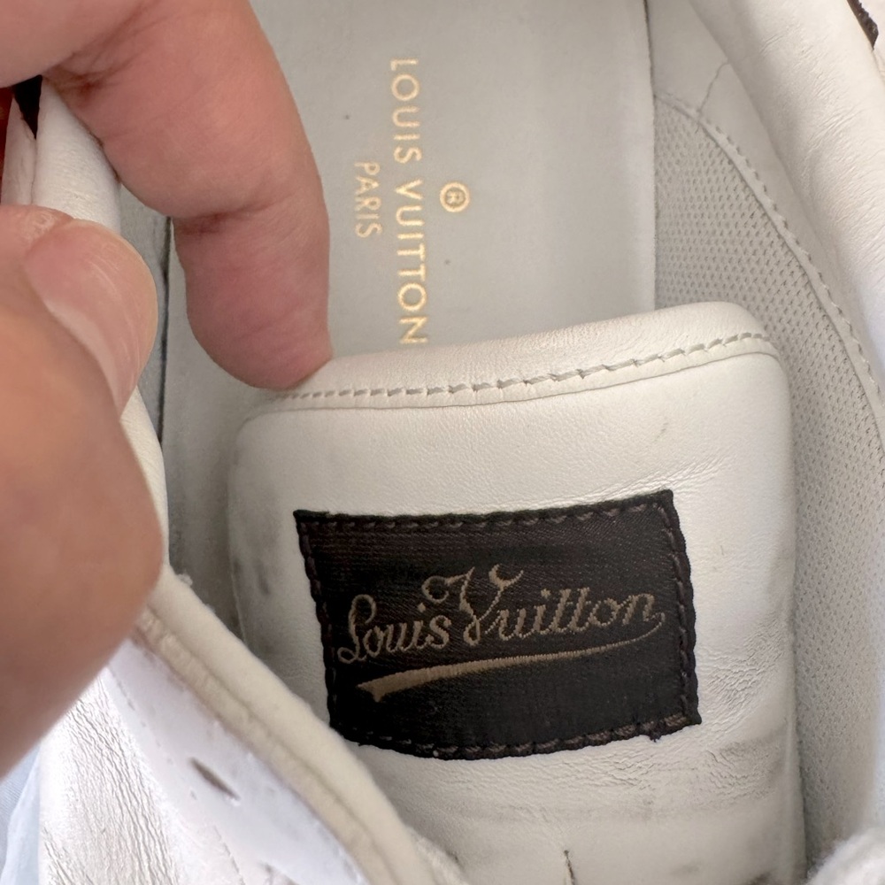 Authentic Louis Vuitton White and Brown Men's Sneakers - Picture 14 of 14